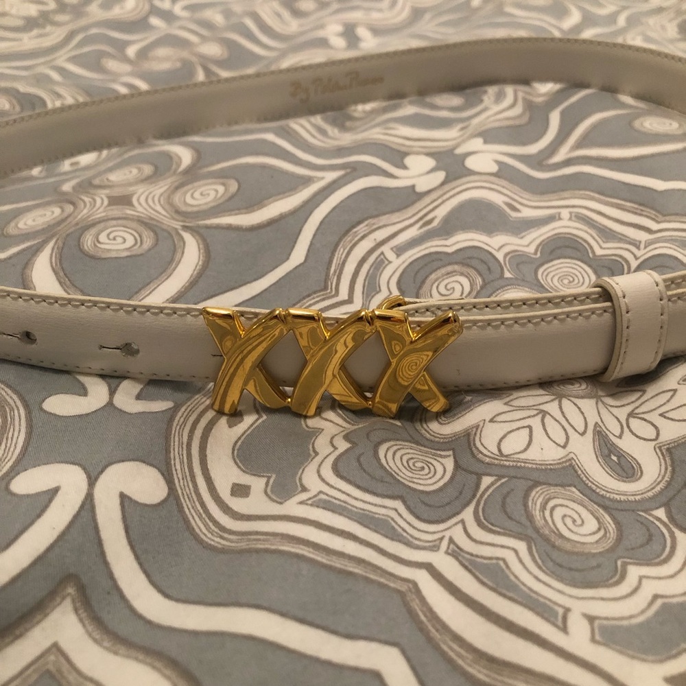 Paloma Picasso White Thin Belt